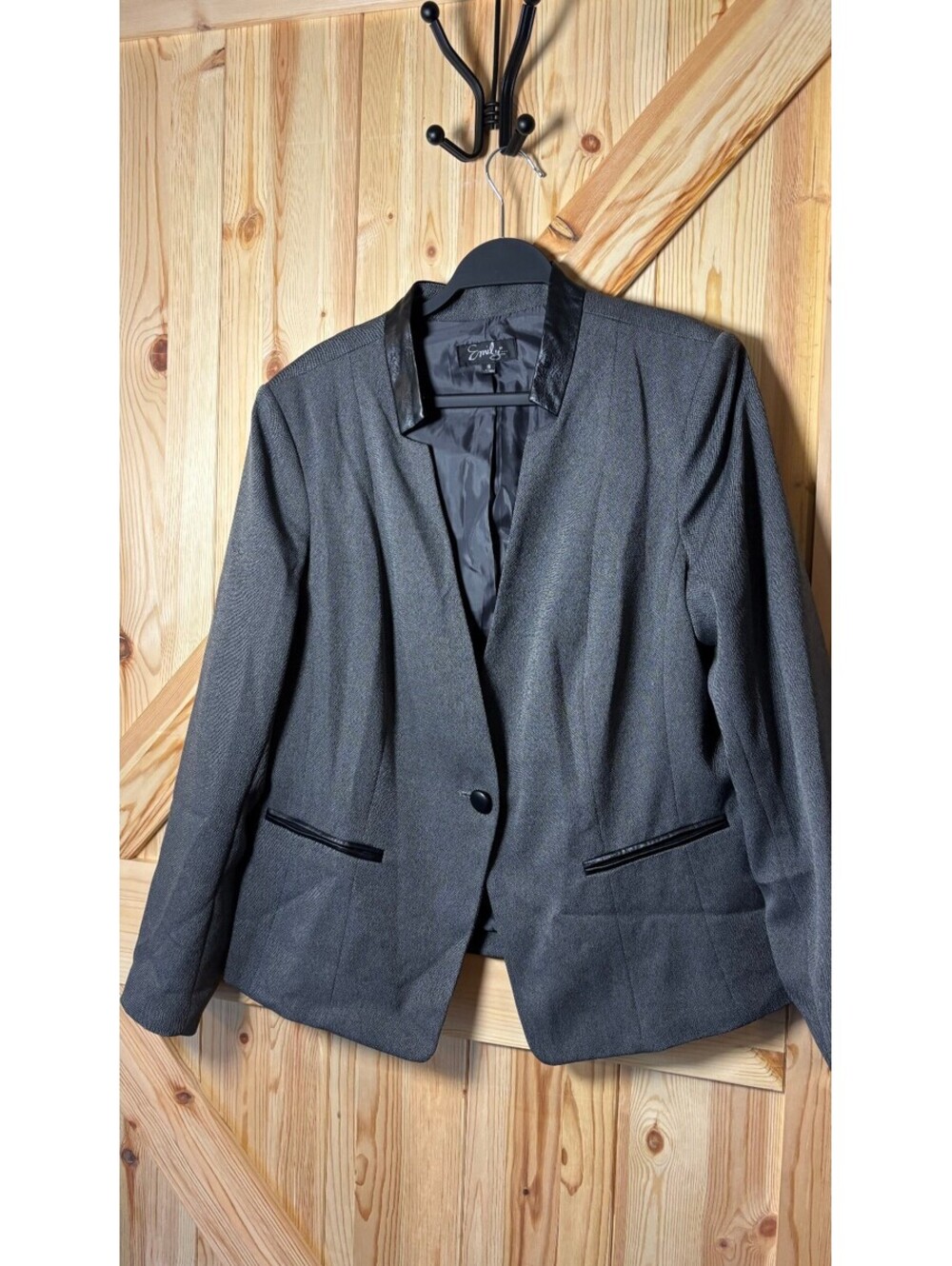 Emily Women's Gray Blazer Jacket Size 16